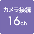 カメラ接続 16ch対応