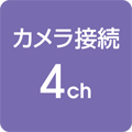 カメラ接続 4ch対応