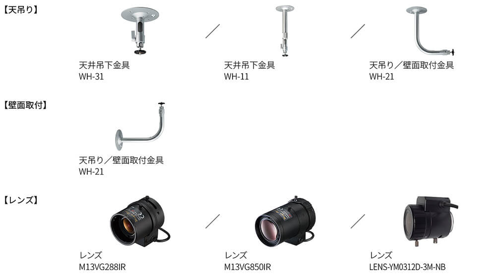 対応アクセサリ一覧