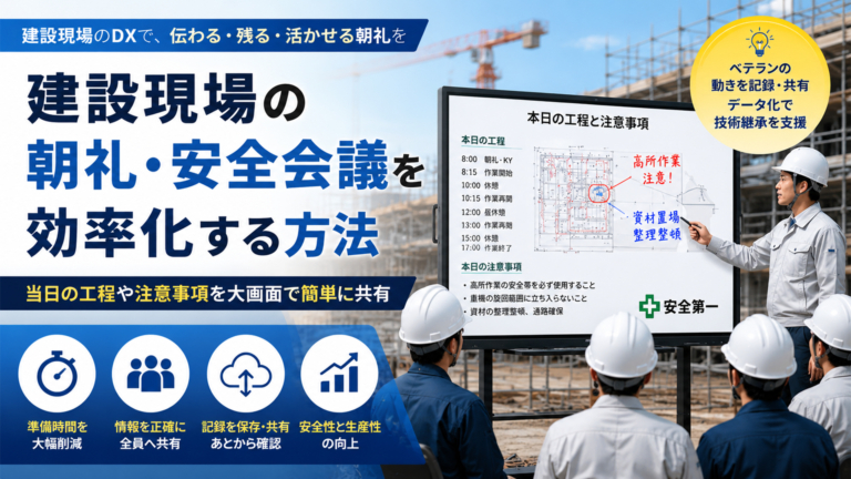 建設現場の朝礼・ 安全会議を効率化する方法