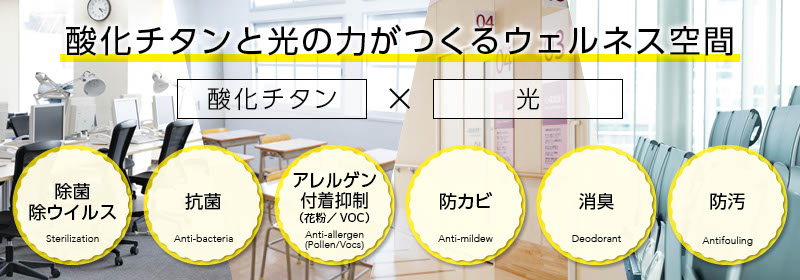 酸化チタンと光の力がつくるウェルネス空間